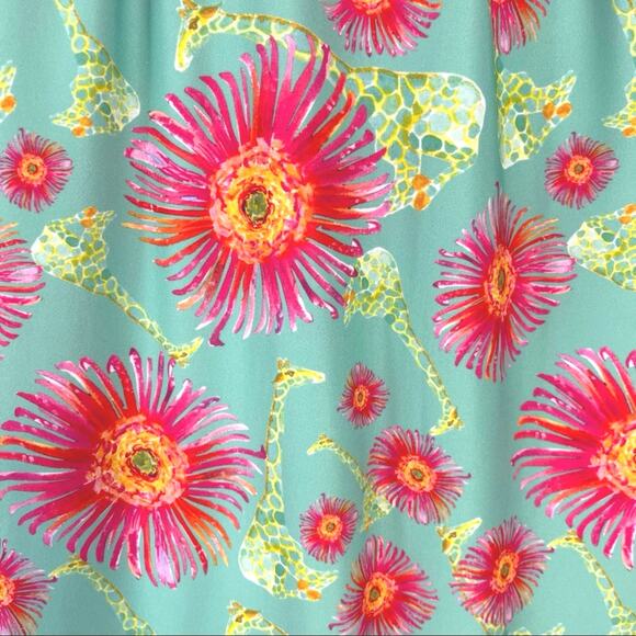 Kaeli Smith Roland Giraffe Green Knit Sleeveless Dress Large - Picture 7 of 7